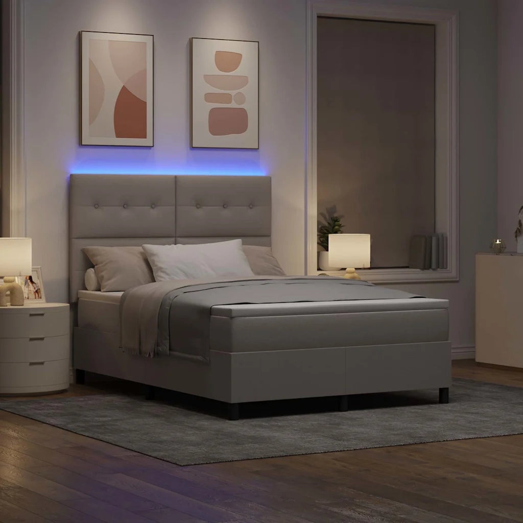 Letto a molle con materasso con led Talpa 160 x 200 cm Tessuto