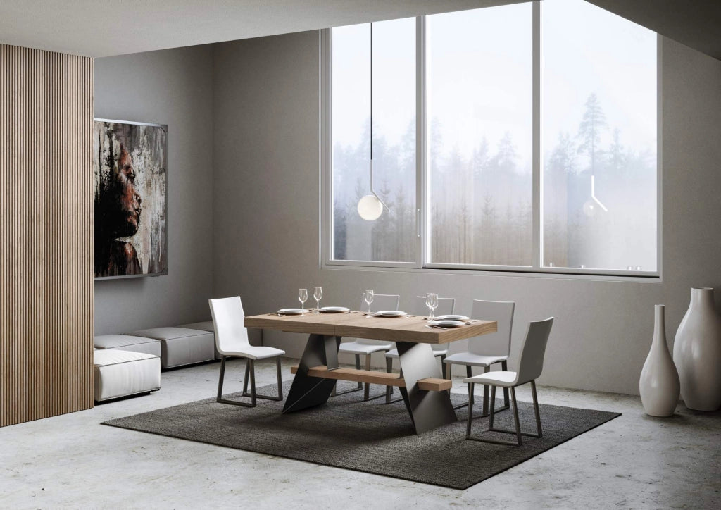 Tavolo Allungabile 160-420x90x77 cm Baita Quercia Naturale