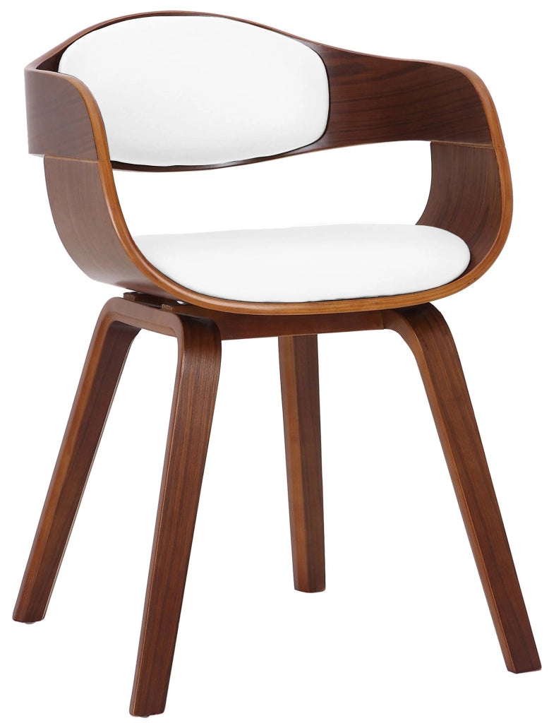 Sedia Kingston in Similpelle Noce/bianco