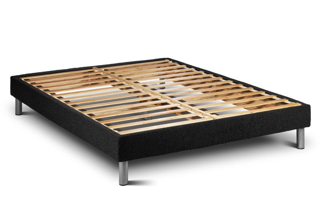 Letto con materasso VITAL SPRING ZEN 150 x 190 cm Rete Kit Nero