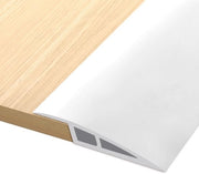 Striscia di copertura PVC per soglia, 1M * 7CM profilo di transizione autofibro, striscia di transizione per differenze di altezza di pavimento, copertura per pavimenti in parquet e laminato (bianco, per differenze di altezza da 10mm a 15mm)