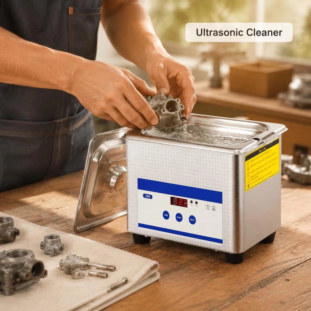 Ultrasonic Cleaner 0.8 L, Ultrasonic Cleaning Device 40 KHz, Ultrasonic Jewelry Cleaner 24 W, Digital Ultrasonic Cleaner With LED Display, Ultrasonic Cleaning Device For Glasses