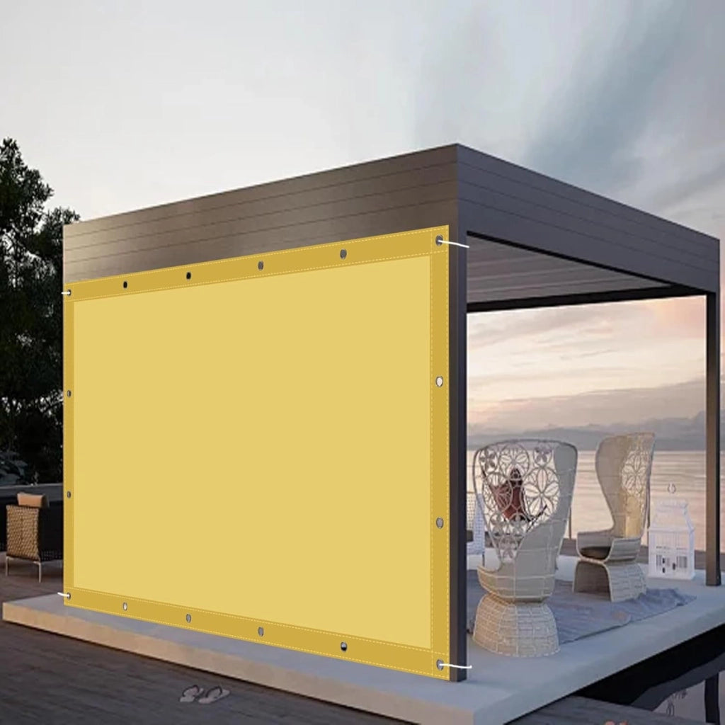 Tenda a Vela Impermeabile Rettangolare 1.8 x 5.8 m Protezione UV Tenda a Vela per Esterno Inclusa Corda Fissa Tenda a vela per esterno per Giardino Balcone Piscina, Tortora