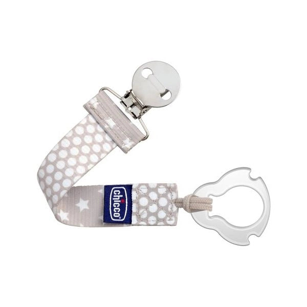 Porta succhietto chicco 934140 fashion clip nastro sabbia