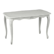 Tavolino rettangolare shabby legno bianco anticato 77x38x46 - Mobili 2G