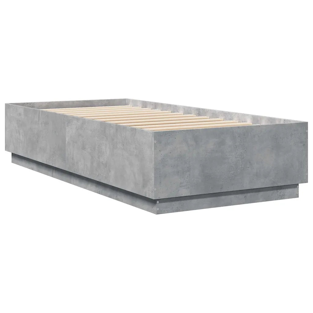 Giroletto-Struttura Letto Grigio Cemento 100x200 cm in Legno Multistrato 894605
