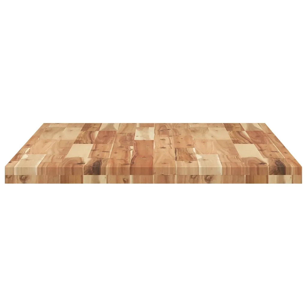 Piano Tavolo Rettangolare 100x70x4cm Legno Massello di Acacia