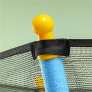 TAPPETO ELASTICO PER BAMBINI CON INGRESSO A CERNIERA E PALI IMBOTTITI IN ACCIAIO PP E EPE Ø 163.5X190 CM AZZURRO