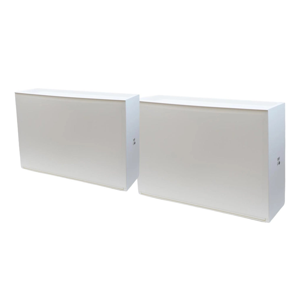 SET 2 SCARPIERE IN PROPILENE 51 X 17 X H39 CM COMPONIBILI IMPILABILI BIANCHE