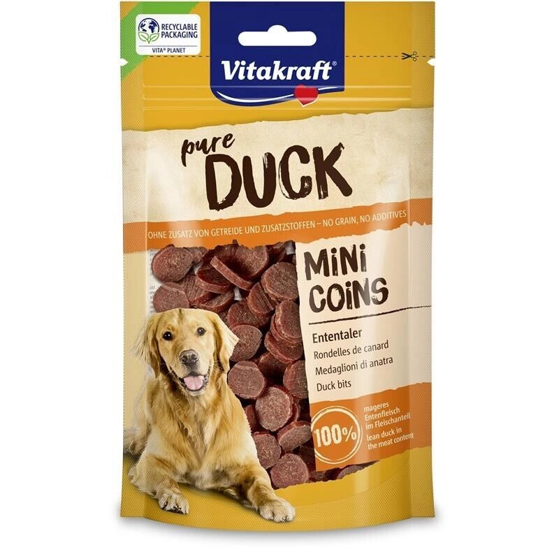 VITAKRAFT PURE DUCK MINI COINS PICCOLI MEDAGLIONI DI ANATRA 80 GR
