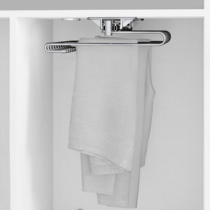 Porta Pantaloni Estraibile per Armadio 11 Grucce in Acciaio Emuca Cromato