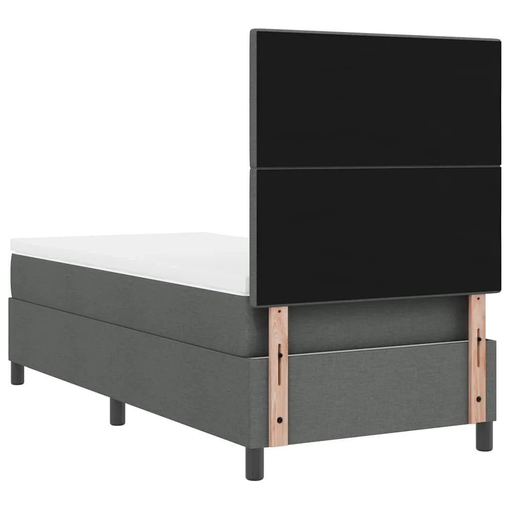Letto a molle con materasso Grigio scuro 90 x 190 cm Tessuto 3339351