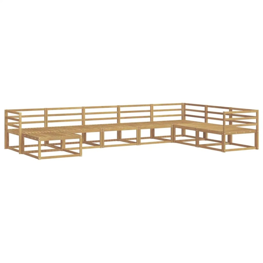 Set di divani da esterno 8 pcs Bianco Legno di Acacia Massello 3386848