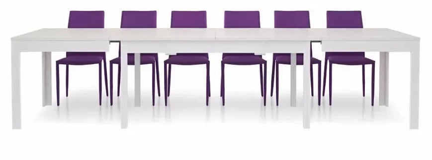 Tavolo moderno bianco frassino 160x90x76 allungabile (552) - Mobili 2G