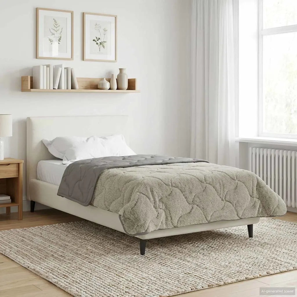Piumone Completo Annuale Trapuntato Grigio chiaro 155 x 220 cm