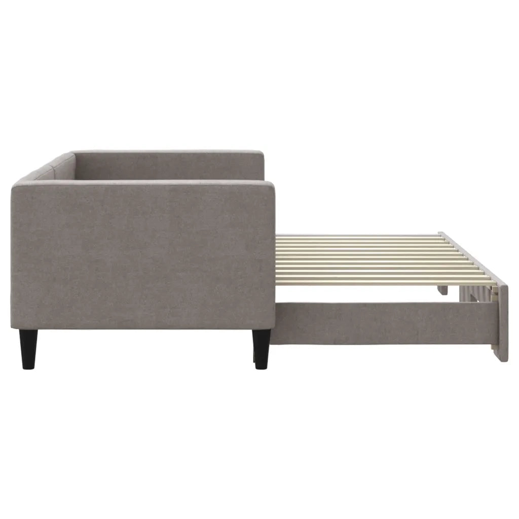 Divano Letto con Letto Estraibile Tortora 80x200 cm Tessuto