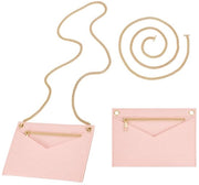 Organizzatore di portafoglio in vilt con catenelle dorate 15,9 x 21,9 cm Kit di conversione per borsa a mano rettangolare con occhiello per borsa a mano, portafoglio, borsa a tracolla, clutch in rosso