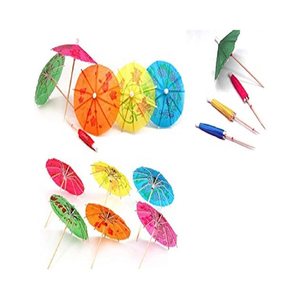 Trade Shop - Set 80 Pz. Ombrellini In Carta Per Feste Aperitivi Cocktail Ombrello Decorazioni -