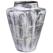 Vaso in metallo invecchiato bianco 50x50x58