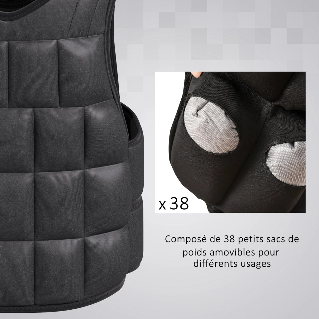 Gilet Zavorrato Regolabile ¨C zephmum ¨C Nero 20 Kg