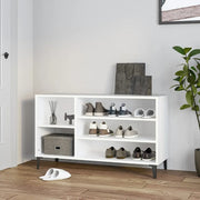Scarpiera-Scaffale per scarpe Bianca 102x36x60 cm in Legno Multistrato 447719