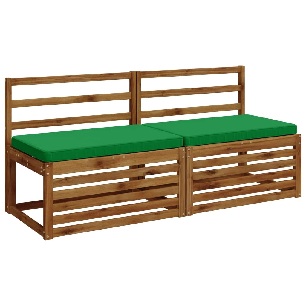 Cuscini per Panchina a 2 Pezzi VUGHT 2 pz 100% Poliestere Verde 951673