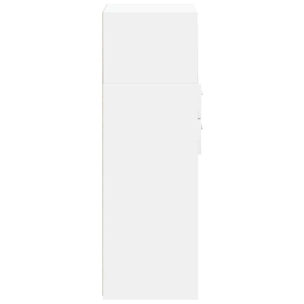 Buffet credenza cassettiera mobiletto mobile contenitore organizer cucina soggiorno salotto alto 40 x 42,5 x 124 cm legno ingegnerizzato bianco 02_0032449