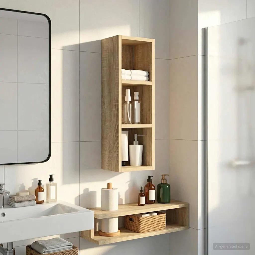 Armadio da bagno a muro Rovere Sonoma 20 x 16 x 62,5 cm 889305