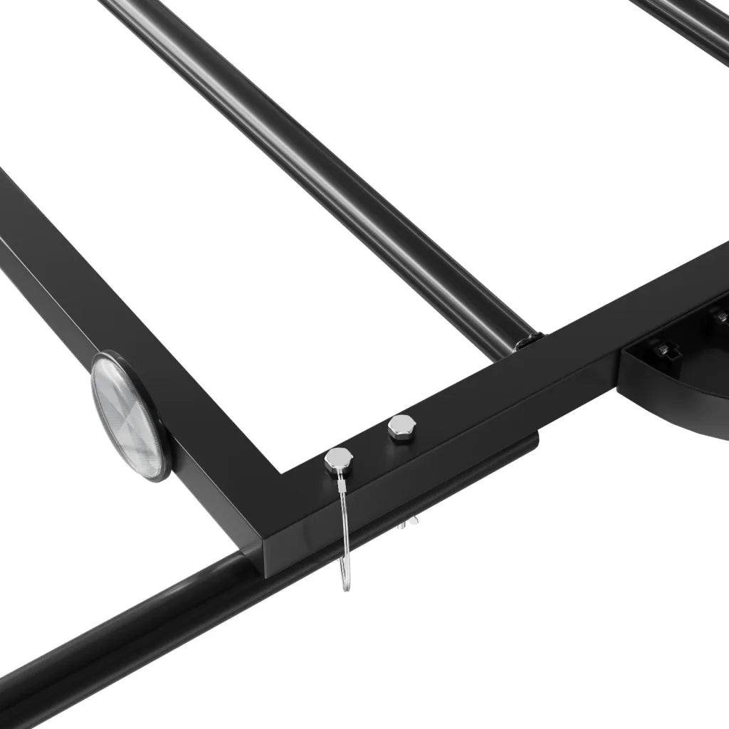 Rimorchio da Bici Nero 126x63x34 cm in Ferro 94205