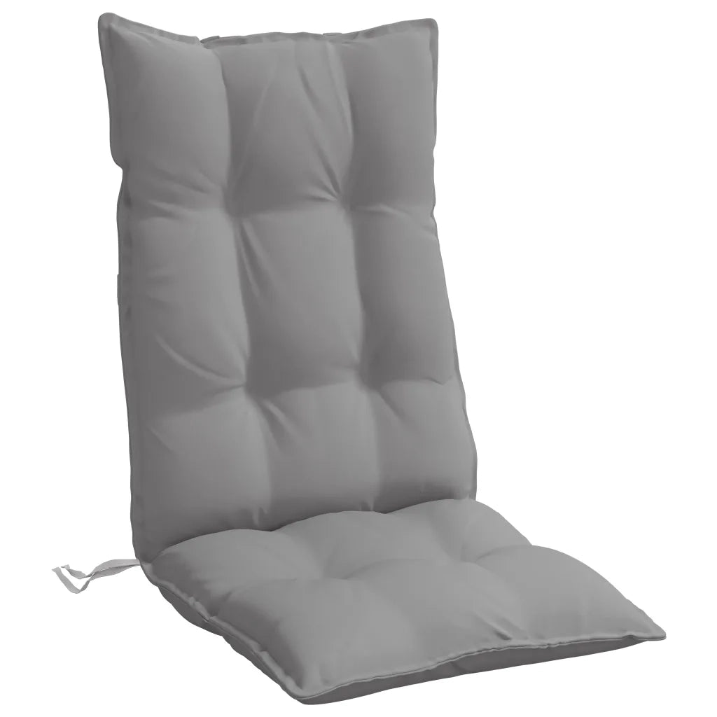 Cuscini per Sedia Schienale Alto 2 pz Grigio Tessuto Oxford 377605