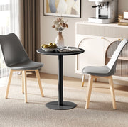 Tavolo da pranzo rotondo in acciaio Ø60x72 cm nero