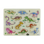 Trade Shop - Puzzle A Incastro Tema Dinosauro Gioco Educativo In Legno Per Bambini Con Pomelli 07539 -