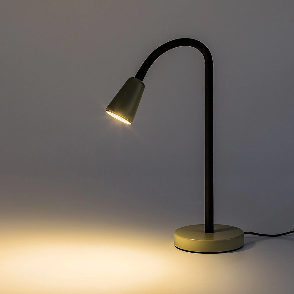 Lampada da scrivania Aldo 1xGU10 nera khaki Rabalux