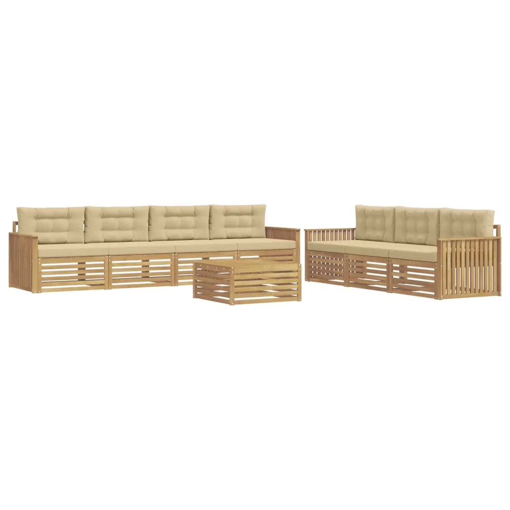 Set di divani da esterno 8 pcs Bianco e Beige 3390163