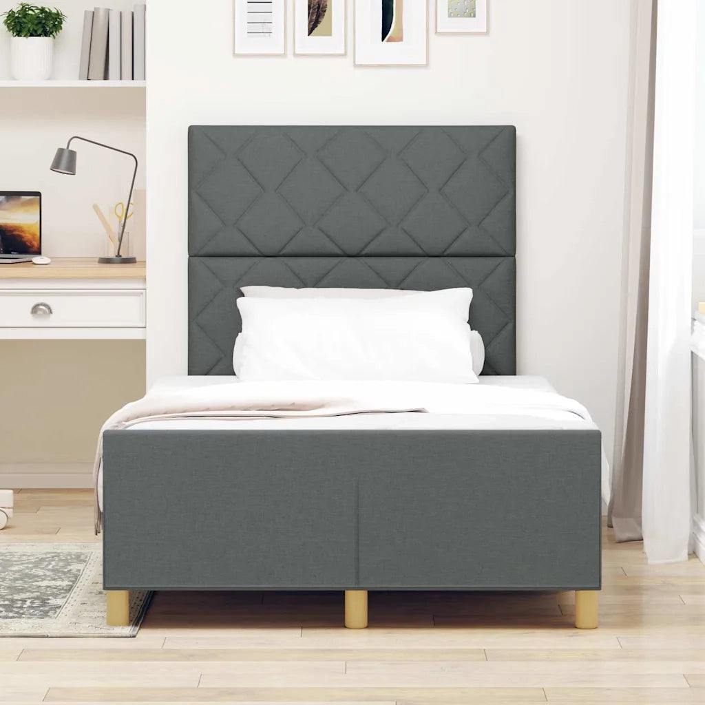 Struttura del letto Grigio scuro 120 x 200 cm Tessuto 3344796