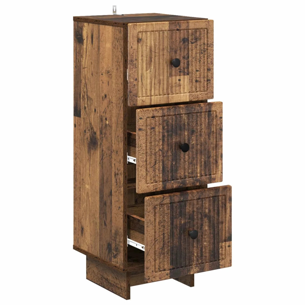 Mobile con Cassetti Legno antico 33 x 34,5 x 90 cm 893933