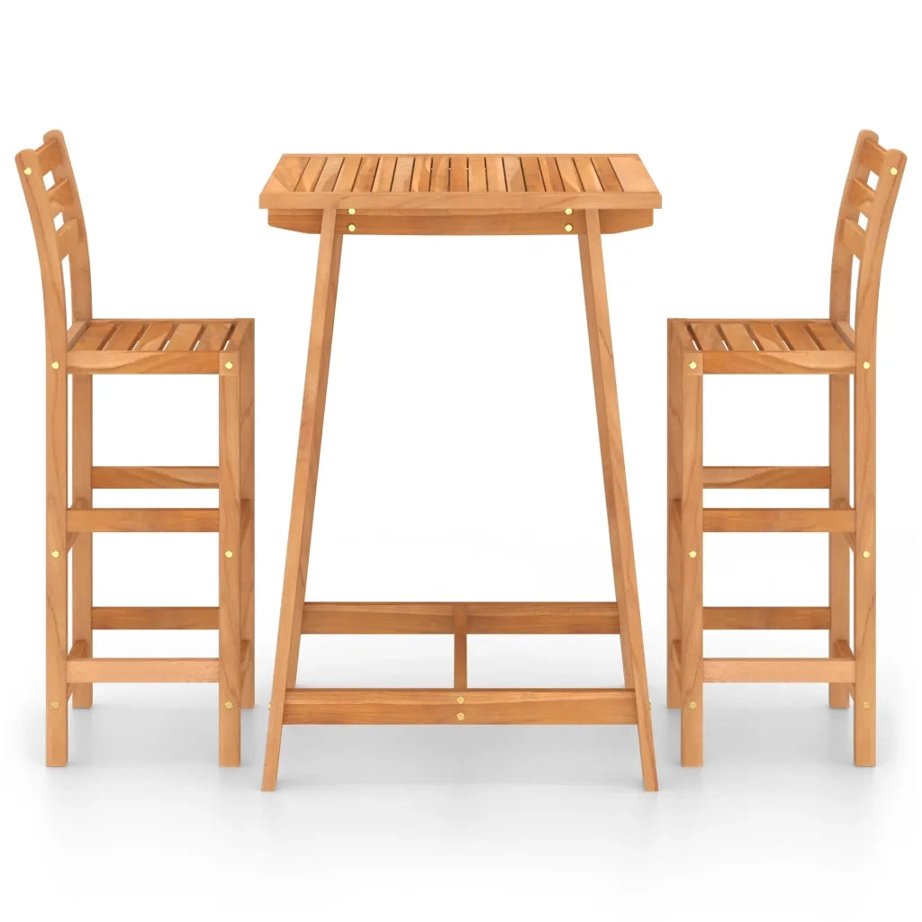 Set da Bar da Giardino 3 pz in Legno Massello di Acacia cod mxl 37243