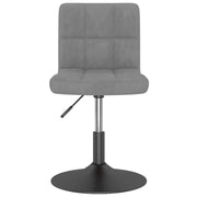 Sedia da Pranzo Girevole Grigio Chiaro in Velluto 3087503