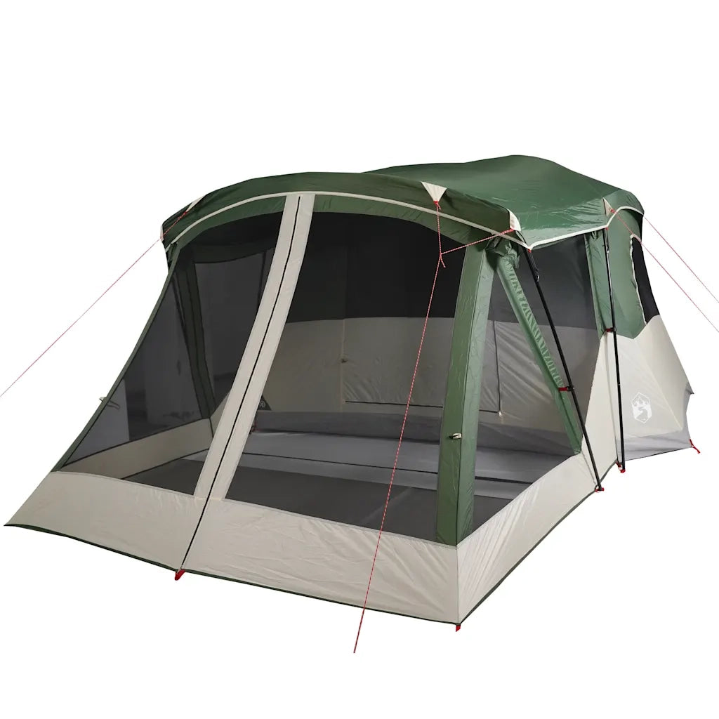 Tenda da Campeggio con Portico per 4 Persone-Tenda per Escursionismo Verde Impermeabile 606154