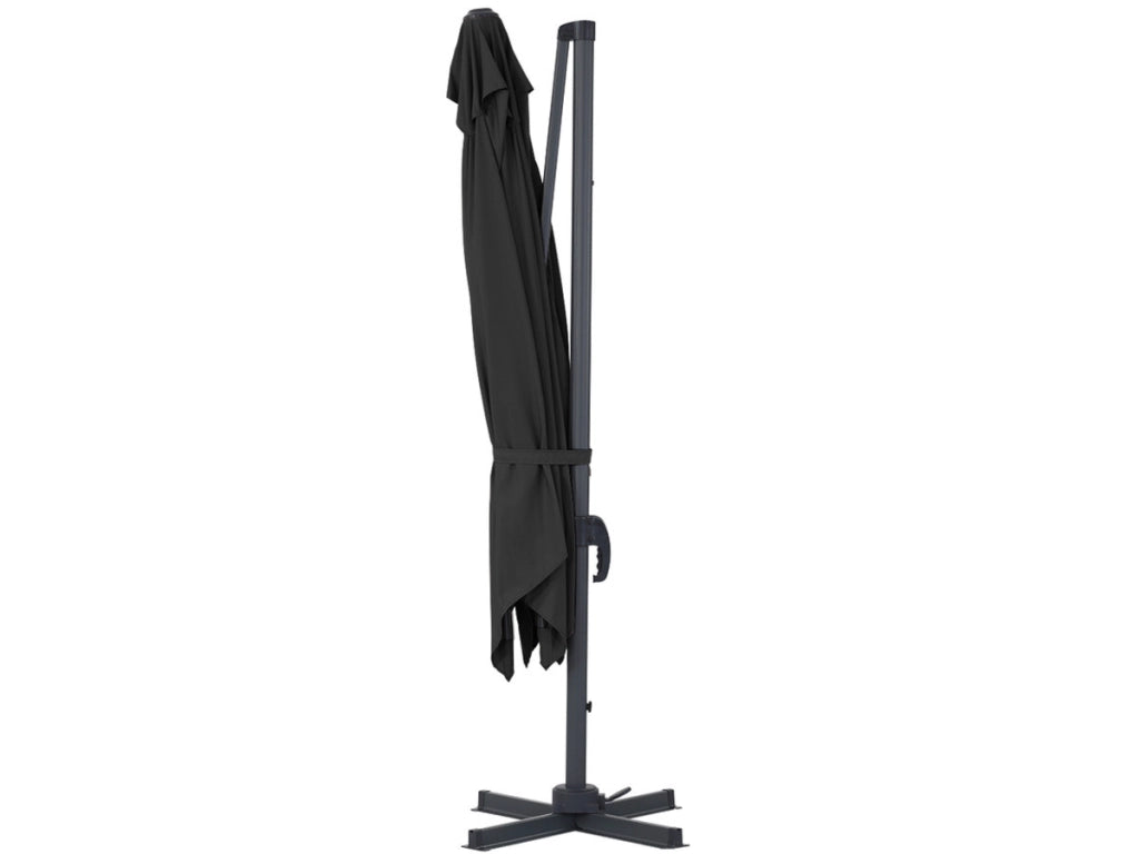 Ombrellone da giardino a sospensione "Sun 3 " - Quadrato - 3 x 3 - Nero - Base inclusa