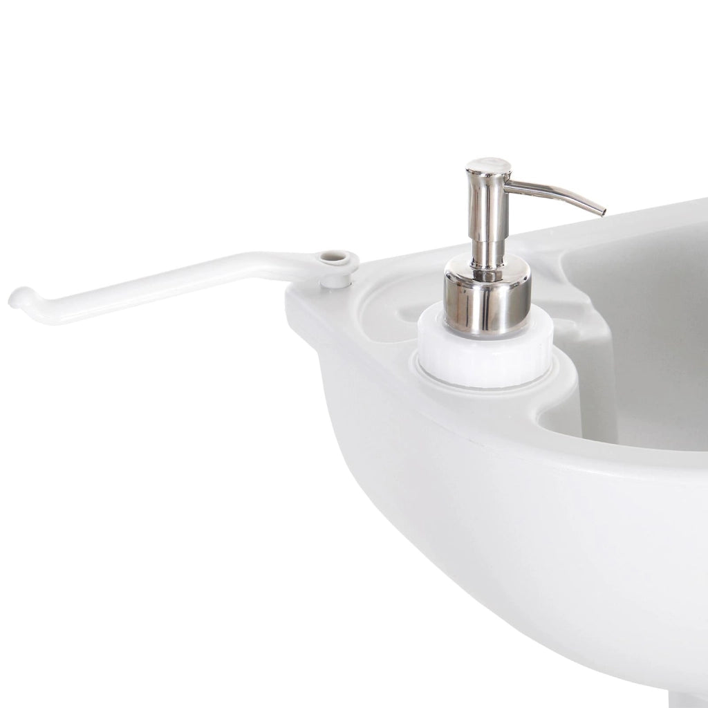 Lavabo Portatile da Campeggio 17L 51x33,5x103 cm con Ruote in HDPE  Grigio Chiaro