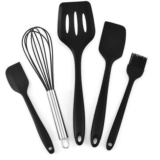 Set di Spiedini - 5 pezzi - Spiedini in Silicone - Libero da BPA - Antiaderente per Cucina - Set di Cucina in Silicone - Spiedino per Cucina - Spiedino per Pescato - Spiedino per Cucina - Ideale per Pans con Verniciatura - Non Stick