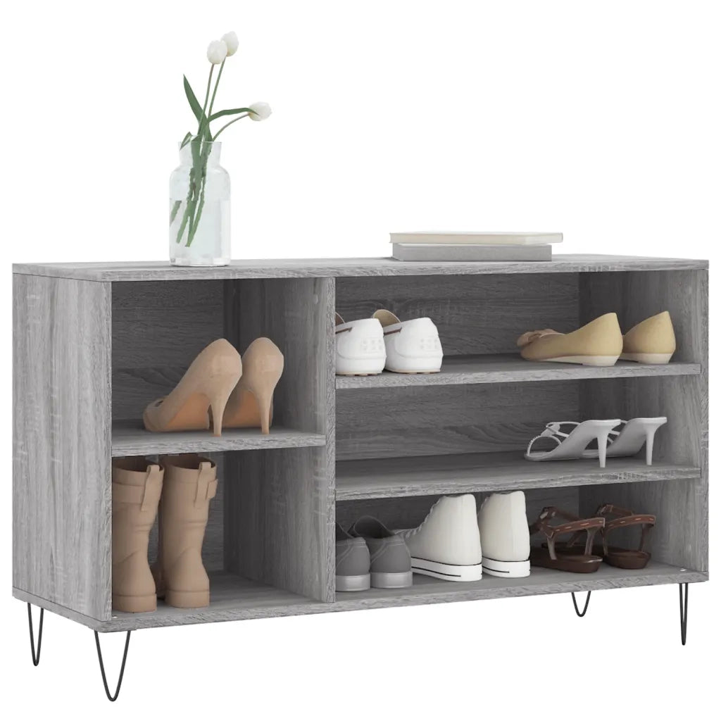 Scarpiera Grigio Sonoma 102x36x60 cm in Legno Multistrato 831418
