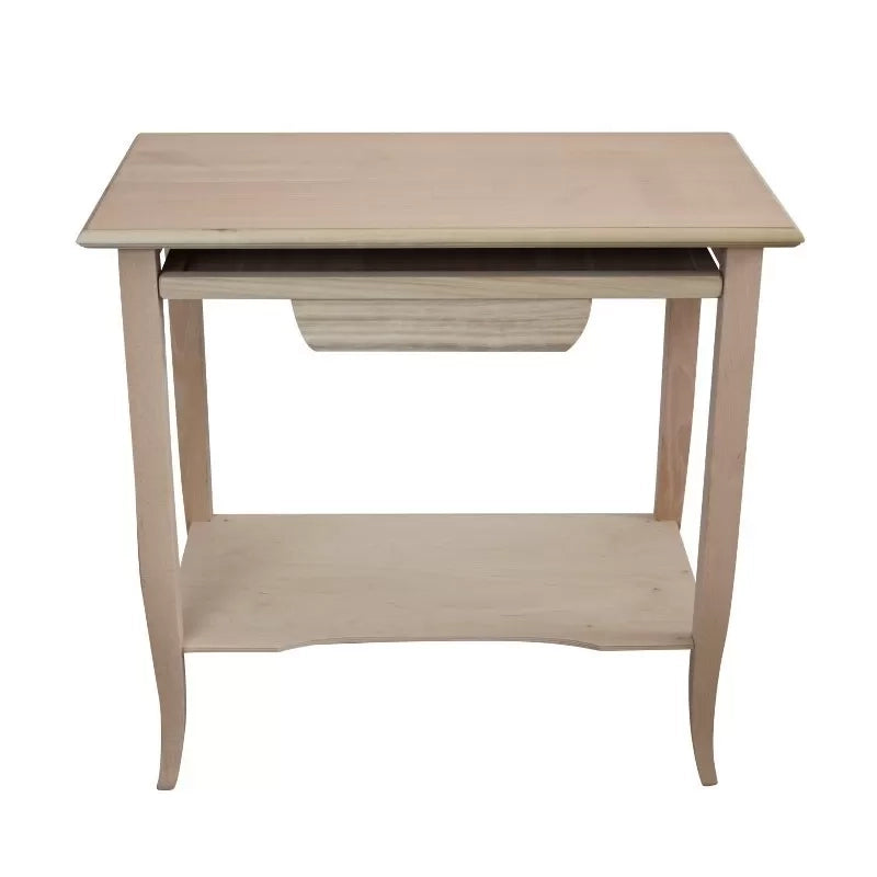 Scrivania classica 1 cassetto porta pc in legno grezzo 85x49x79 - Mobili 2G