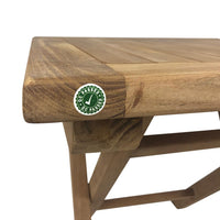 Tavolino Pieghevole Salvaspazio Burraco per Esterno 50x50 cm in Teak