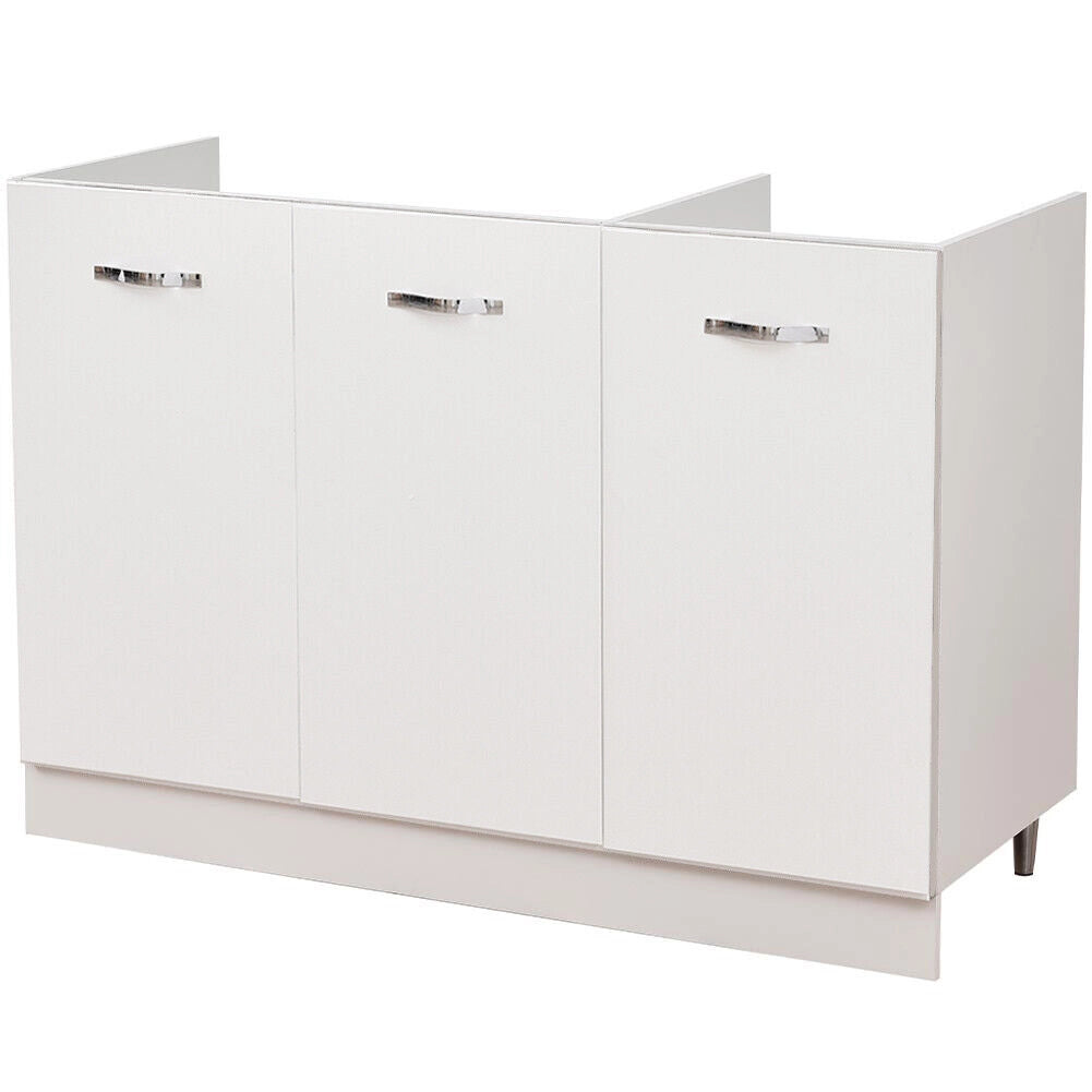Mobile Sottolavello per Cucina Componibile Mobiletto Colore Bianco 3 Ante