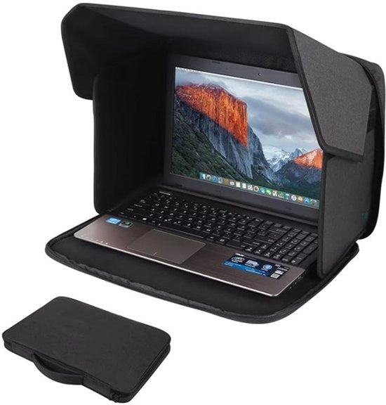 Ombrello solare per laptop, ombrello solare leggero per laptop, adatto per lavoro all'aperto, ombrello solare pieghevole e portatile per protezione della visuale.