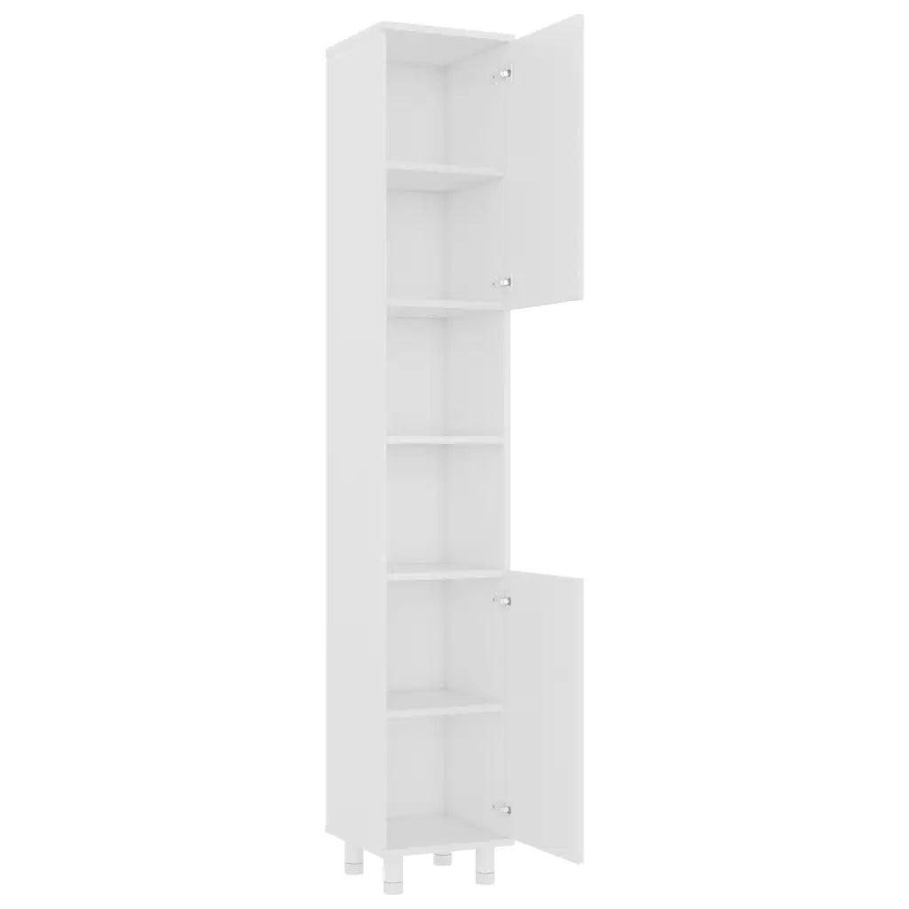 Set Mobili da Bagno 4 pz Bianco in Truciolato 3056898