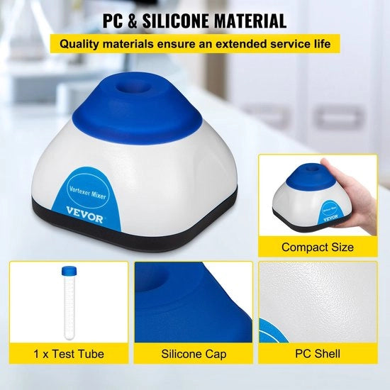 Mixer Vortice - 3000 giri/min - Incluso Bicchierino di Riscaldamento - Blu