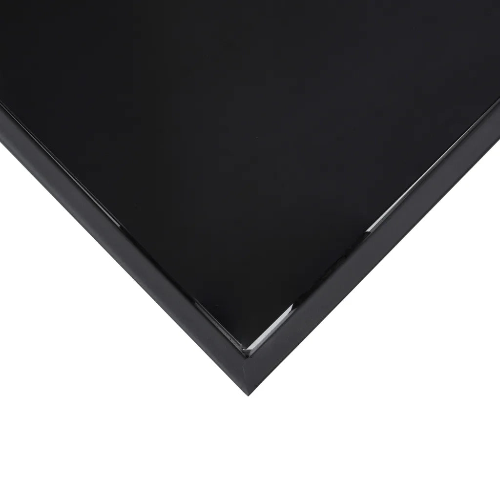 Tavolo da Bar da Giardino Nero 110x60x110 cm in Vetro Temperato 48121